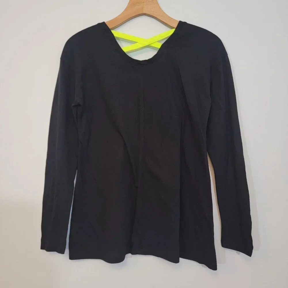 Justice Top‎ Black Colorful Dance Raise the Barre Top Shirt Ballet Size 14